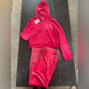 Juicy Couture Fuchsia Velour outfit Size XL New